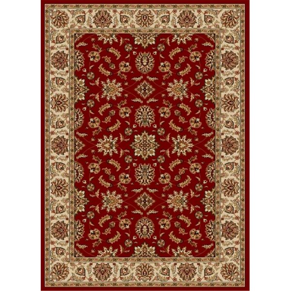 Radici 1592-1035-RED Como Rectangular Red Traditional Italy Area Rug- 5 ft. 3 in. W x 5 ft. 3 in. H 1592/1035/RED